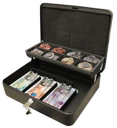 insma cash box security safe metal|locking cash box with money holder.